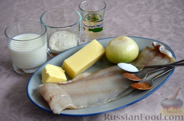 Рыба, запечённая с сыром и молочным соусом